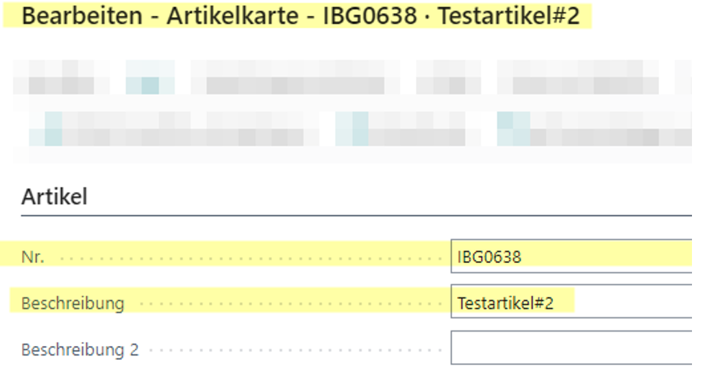 Artikelkarte neuer Artikel