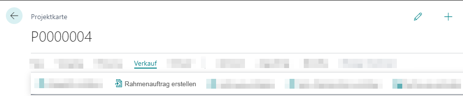 Verkaufsrahmenauftrag erstellen