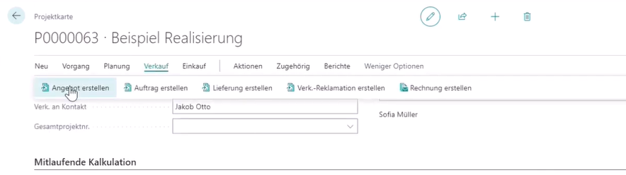 Verkaufsangebot erstellen