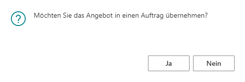 Dialogfenster zur Rahmenauftragserstellung