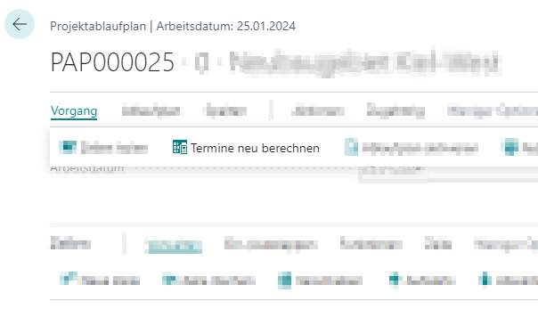 Termine neu berechnen