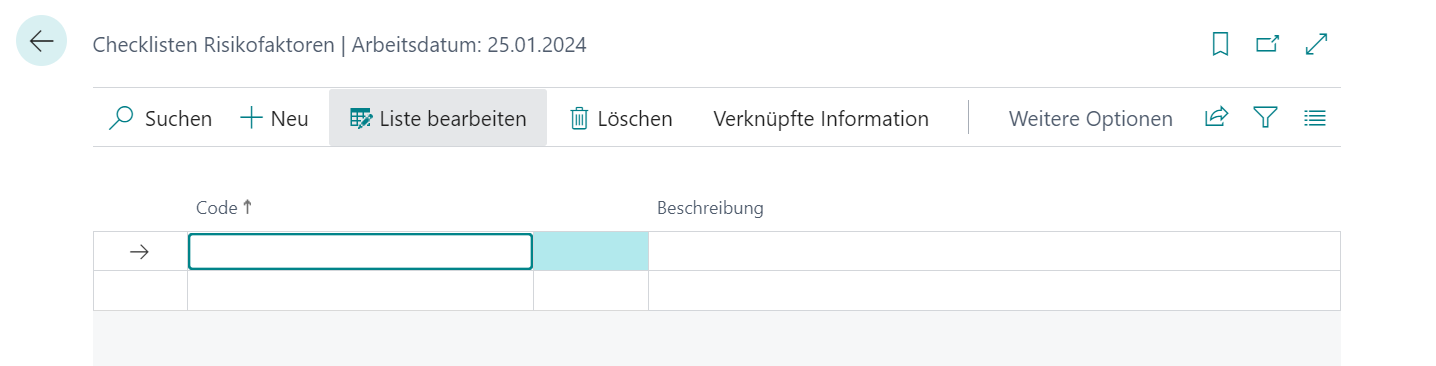 Checklisten Risikofaktoren