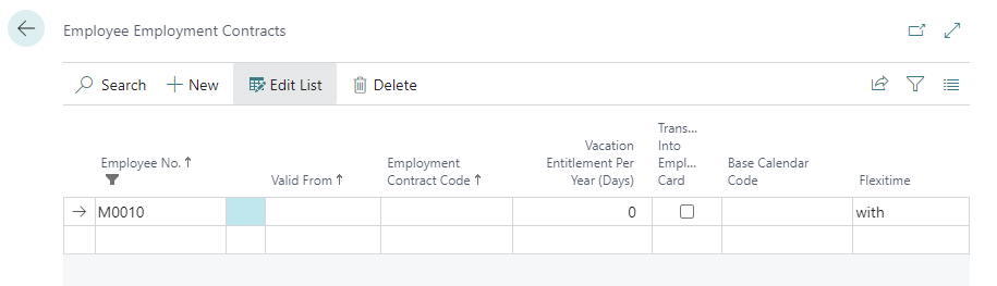 Add Employee Contract