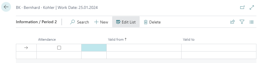 Define Time Periods for Time Registration