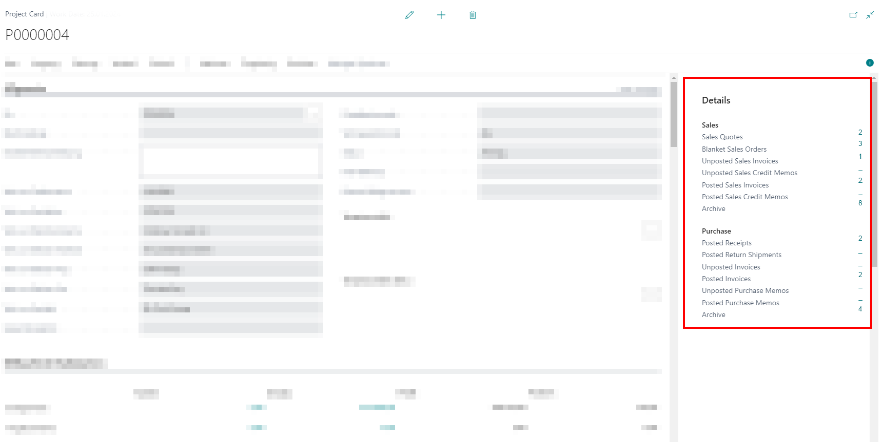 FactBox on Project Card